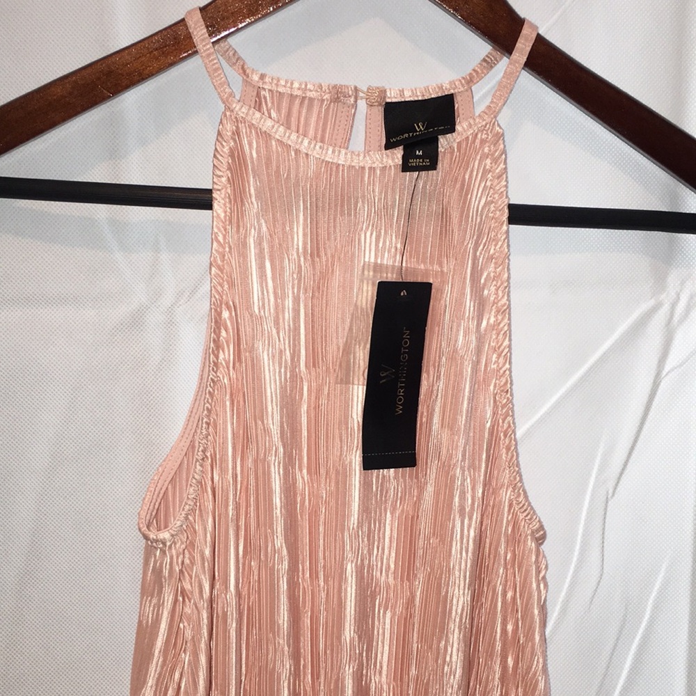 NWT Worthington Blouse | Blush Pink / Rose Smoke Top | Size M
